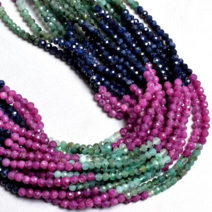 Multi Precious Faceted Beads
