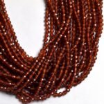 Natural Hessonite Garnet Faceted Beads