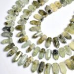 Prehnite Faceted Fancy Pencil Shape Beads
