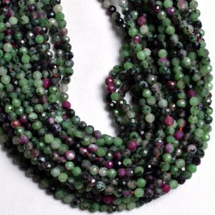 Ruby Zoisite Faceted Beads