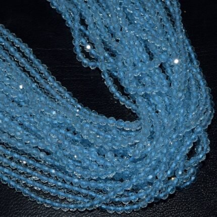 Swiss Blue Topaz Faceted Beads