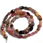 Bio Tourmaline Faceted Oval Shape Beads