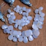 Blue Chalcedony Faceted Pear Beads