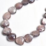 Chocolate Moonstone Faceted Heart beads