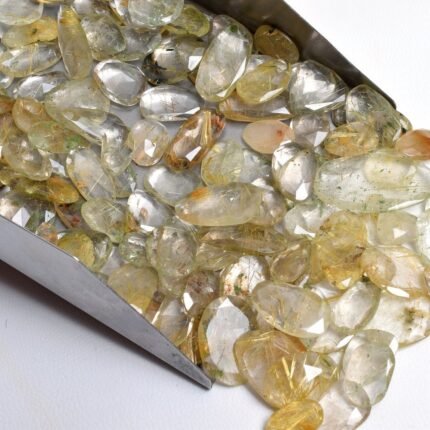 Golden Rutile Rose Cut Mix Shape Gemstone