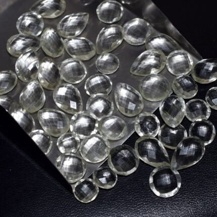 Green Amethyst Rose Cut Mix Shape