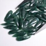 Green Aventurine Rose Cut Pear Gemstone