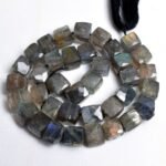Labradorite Faceted Cube Shape Beads