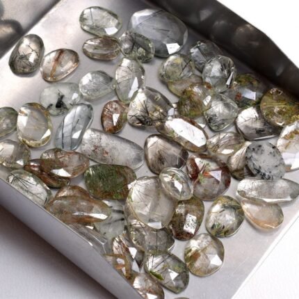 Multi Rutile Rose Cut Mix Shape Gemstone