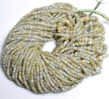 Natural Cats Eye Smooth Rondelle Beads