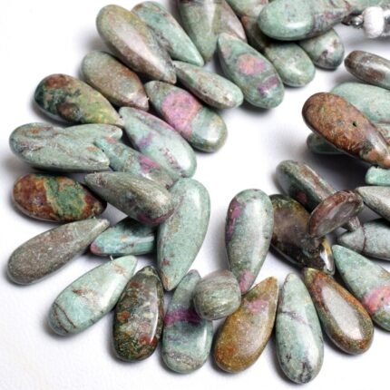 Natural Russian Jasper Smooth Pear Shape Beads