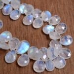 Rainbow Moonstone Faceted Pear Beads