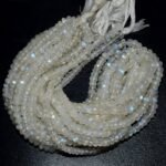 Rainbow Moonstone Faceted Rondelle Beads 4.5-5mm