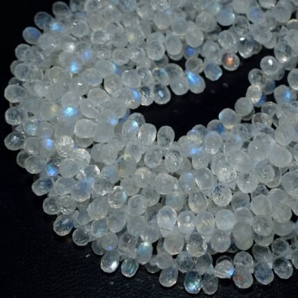 Rainbow Moonstone Faceted TearDrops Shape Beads