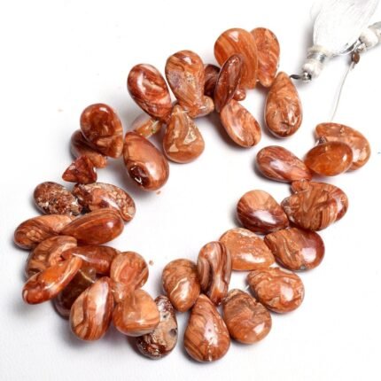 Red Jasper Smooth Pear Shape Beads