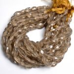 Smoky Quartz Faceted Oval Beads