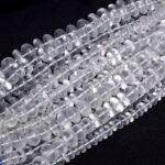 White Crystal Smooth Rondelle Shape Beads