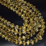Citrine Carving Melon Beads