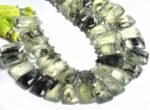 Natural Prehnite Faceted Briolette Arrowhead Beads