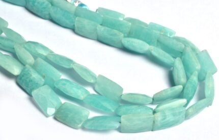 Natural Amazonite Rectangle Faceted beads