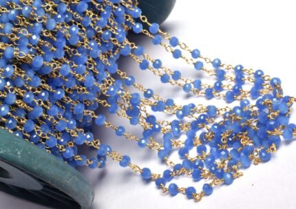 Blue Onyx Beaded Hydro Rosary Chain