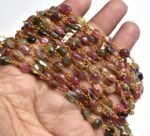 Multi Tourmaline Smooth Oval Rosary Chain