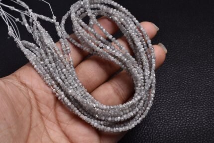 Natural Gray Diamond Uncut Beads