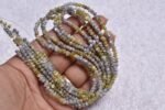 Natural Gray Yellow Diamond Raw Diamond Beads