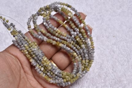 Natural Gray Yellow Diamond Raw Diamond Beads