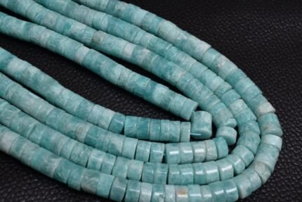 Amazonite Smooth Heishi Tyre Shape Gemstone