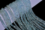 Natural Aquamarine Faceted Rondelle Beads Natural Aquamarine Faceted Rondelle Beads