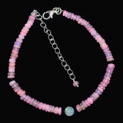 Ethiopian Opal Bracelet 925 Sterling Silver
