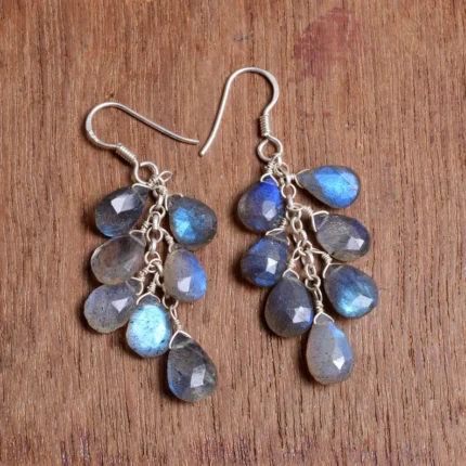Labradorite 925 Sterling Silver Earring