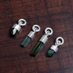 Raw Tourmaline Pendant 925 Silver