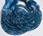London Blue Topaz Faceted Rondelle Beads