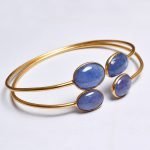 Tanzanite Cabochon Cuff Bracelet