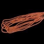 Natural Japanese Orange Coral Round Beads 4-5mm