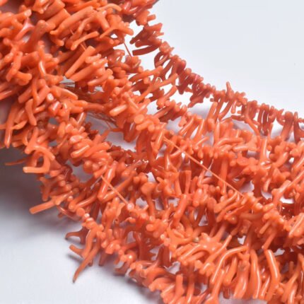 Natural Italian Coral Stick Beads