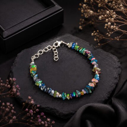Black Ethiopian Opal Chip Bracelet
