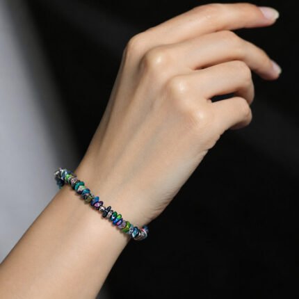 Black Ethiopian Opal Chip Bracelet