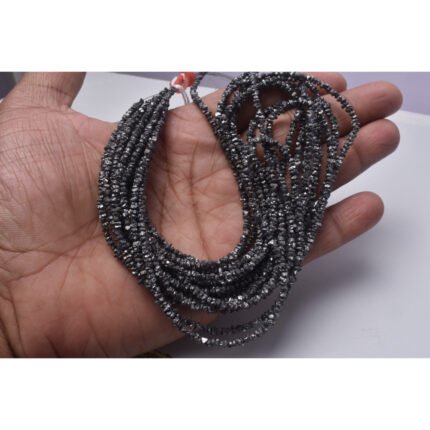 Black Raw Diamond Uncut Chips Beads