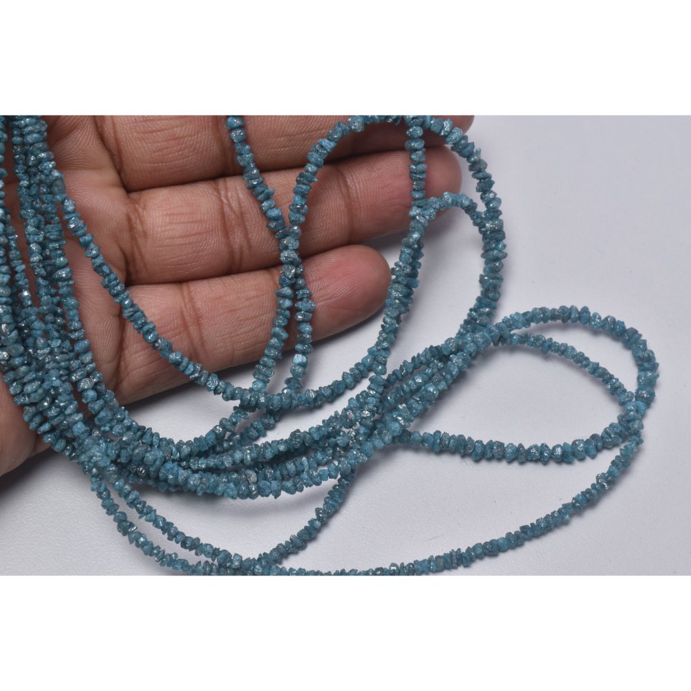 Blue Raw Diamond Uncut Beads (7) Blue Raw Diamond Uncut Beads