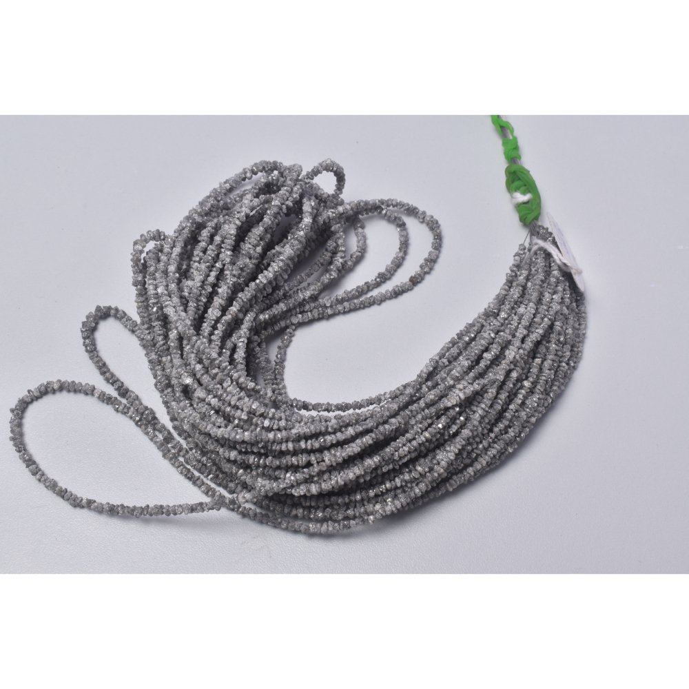 Grey Raw Diamond Uncut Beads (2) Grey Raw Diamond Uncut Beads