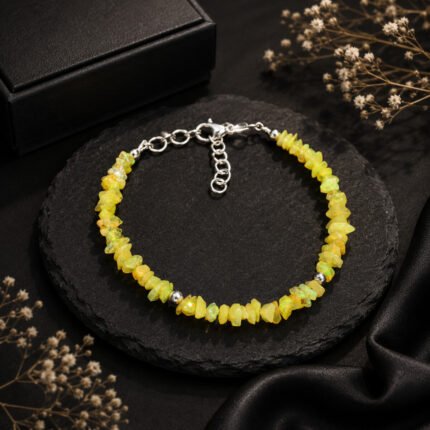 Raw Yellow Ethiopian Opal Chip Bracelet