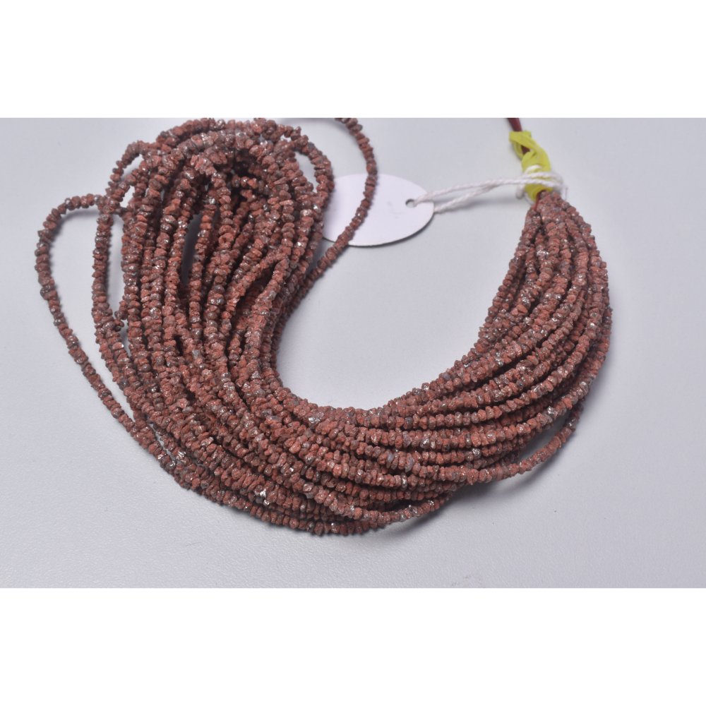Red Raw Diamond Uncut Beads (2) Red Raw Diamond Uncut Beads