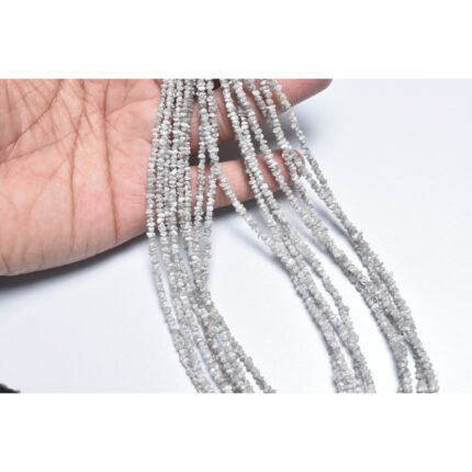 White Diamond Raw Uncut Chips Beads