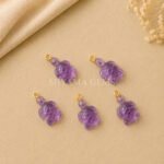 Amethyst Turtle Carved 18mm Gemstone Pendant
