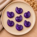 Amethyst Shell Snail Nautilus Carved 20mm Gemstone