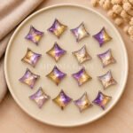 Ametrine Carved Ninja Star Loose Gemstone 15mm