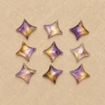 Ametrine Carved Ninja Star Loose Gemstone 12mm